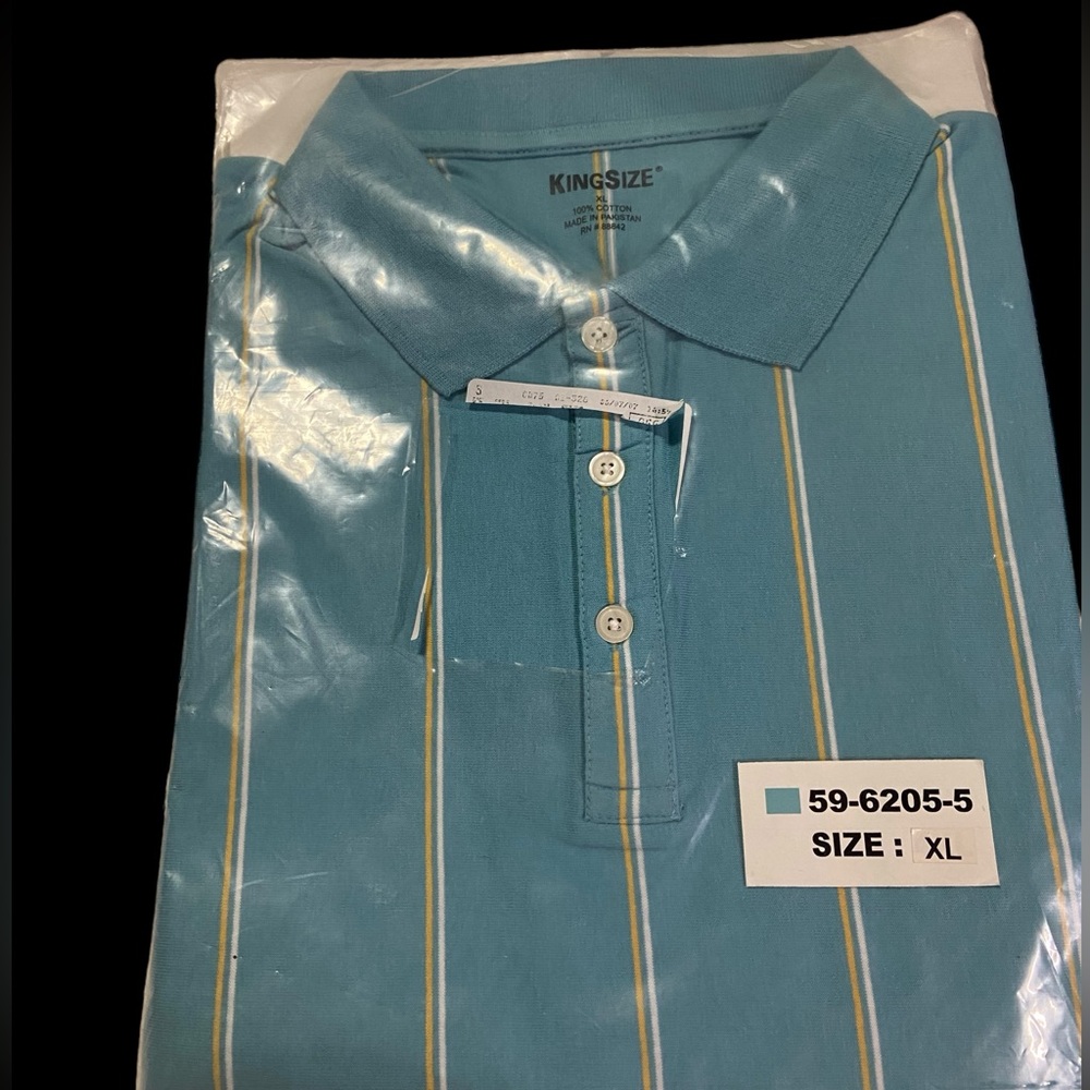Men’s KING SIZE brand short sleeve polo style cotton shirt. XL. New